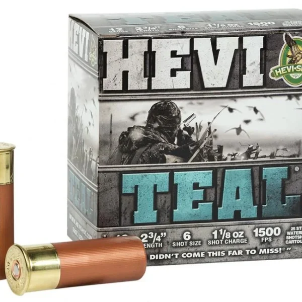Environ Metal Inc Hevi-Shot Hevi-Teal Shotshells 12 ga 2 -3/4" 1-1/8 oz 1500 fps #6 25/ct
