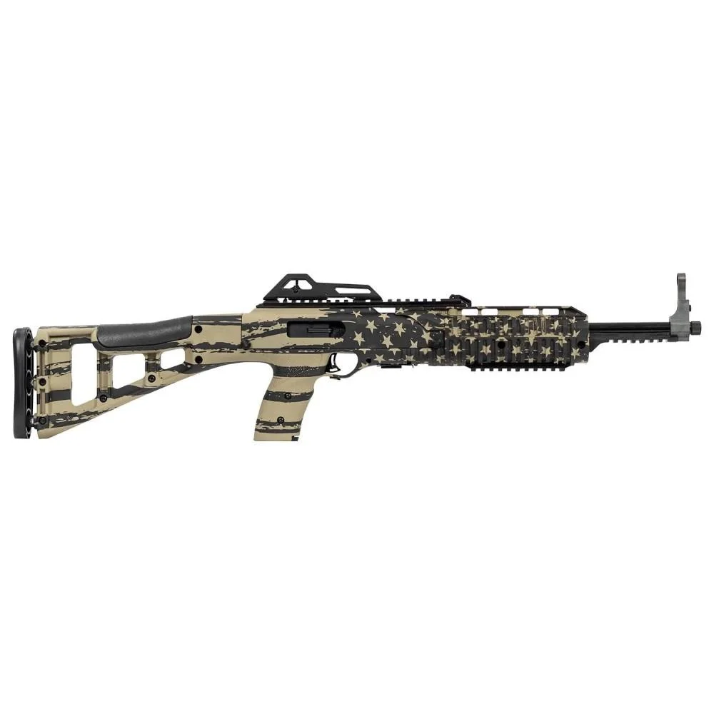 hi-point-995ts-9mm-carbine-rifle-us-flag-tribute-primary MKS SUPPLY LLC Hi-Point 995TS Carbine Rifle 9mm Luger 10rd Magazine 16.5" Barrel FDE Flag