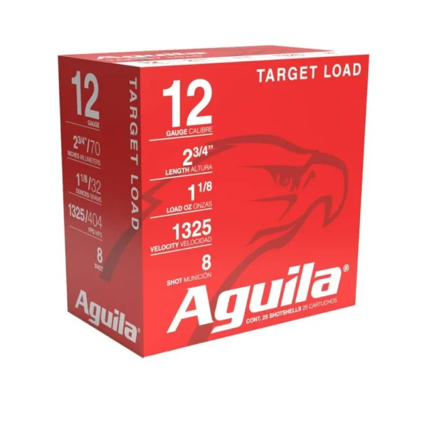 TXAT - DBA Aguila Ammunition Aguila High Velocity Sporting Clays Shotshells 12 ga 2-3/4" 1-1/8oz 1325 fps #8 25/ct