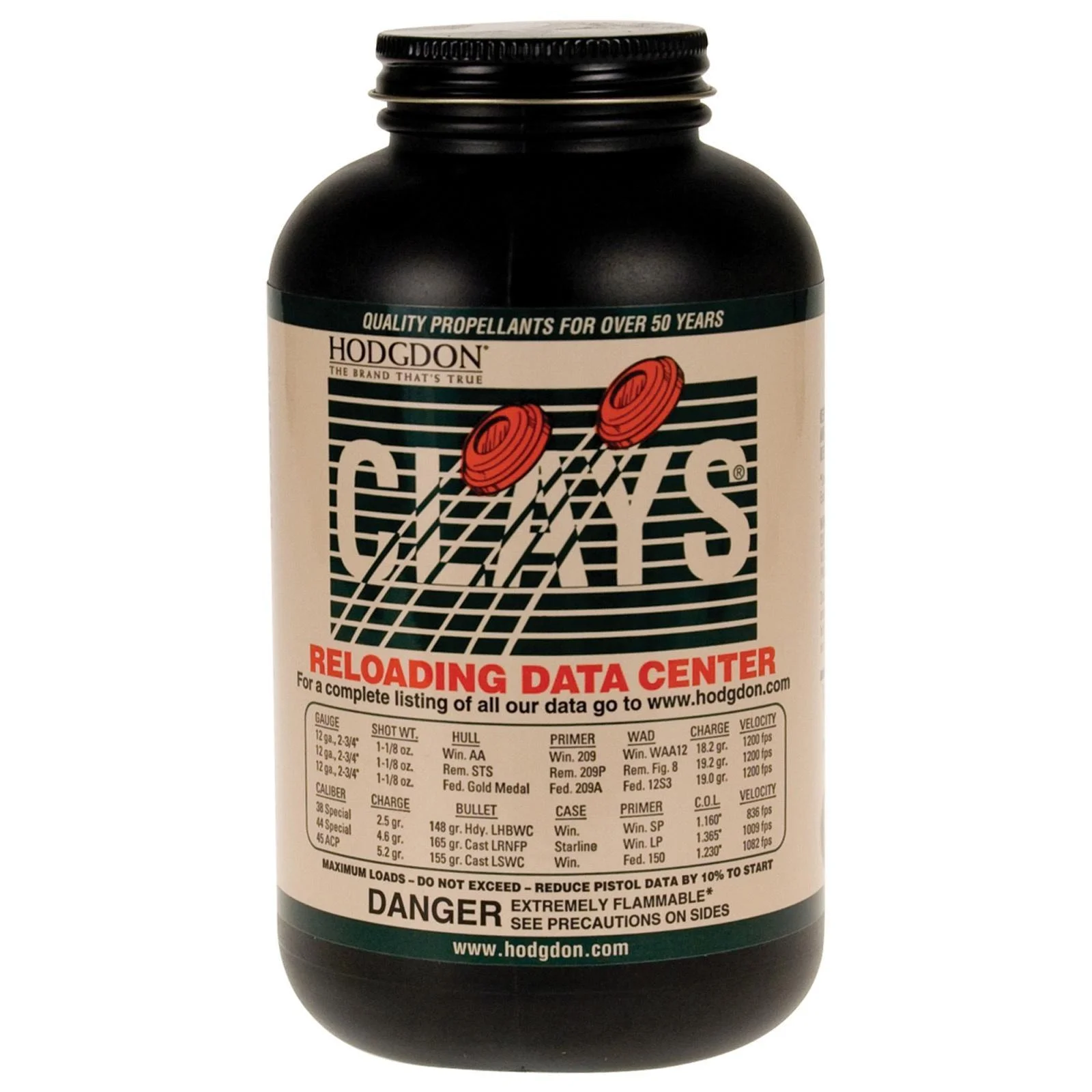 hodgdon-clays-shotshell-powder-primary Hodgdon Powder Company Inc. Hodgdon Clays Shotshell & Handgun Powder 14 oz