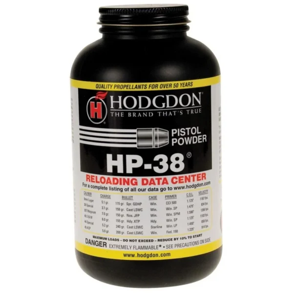 Hodgdon Powder Company Inc. Hodgdon HP-38 Spherical Handgun Powder 1 lbs