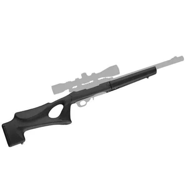 Hogue Inc. Hogue 10-22 Tactical Thumbhole Stock .920 Barrel Channel Black OverMolded Rubber