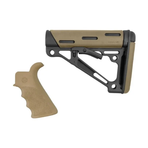 Hogue Inc. Hogue AR-15/M16 Kit Overmolded Beavertail Grip & Collapsible Mil-Spec Buffer Tube Buttstock FDE