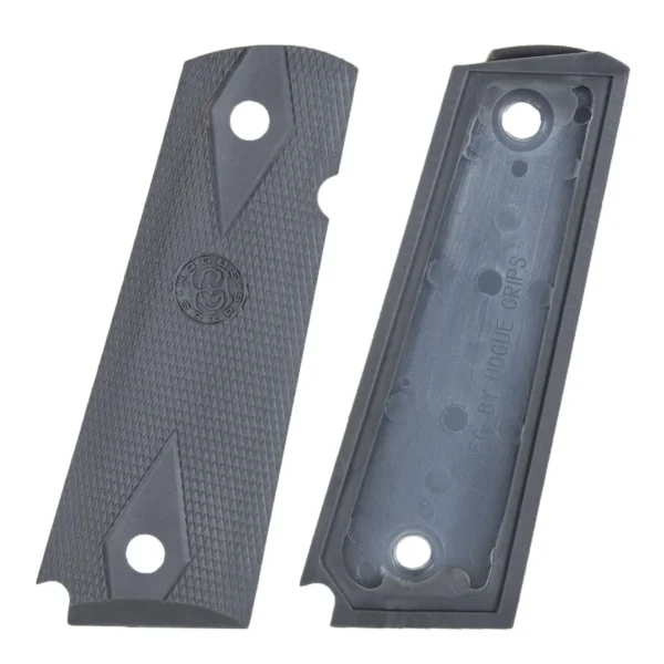 Hogue Inc. Hogue Colt Government Grips .45 1911 Rubber Grips Panels Checkered - Pewter