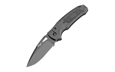 Hogue Knife Hogue K320 Nitron Manual Folder 3 1/2" Drop Point Blade Black
