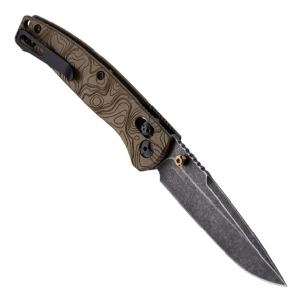 Hogue Knife Hogue Mysto Folder Knife 3-2/5 Drop Point Blade Earth Brown
