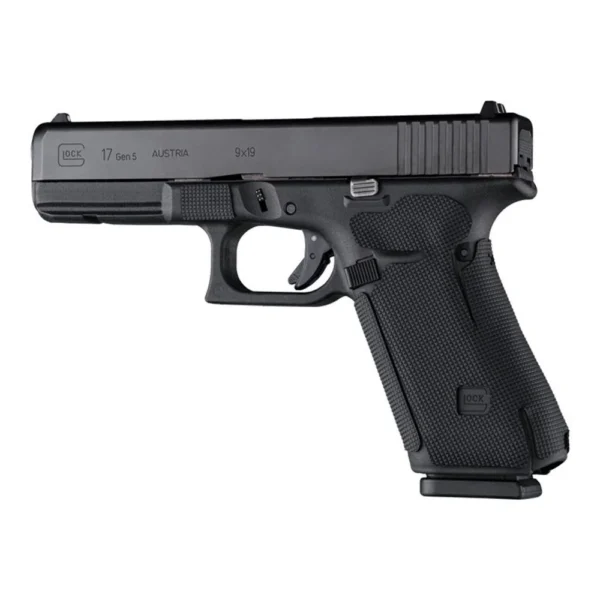 Hogue Inc. Hogue Wrapter Adhesive Grip Glock 17/17 MOS/34 MOS/45/45 MOS/19x (Gen 5) No Backstrap Rubber Block Texture Black