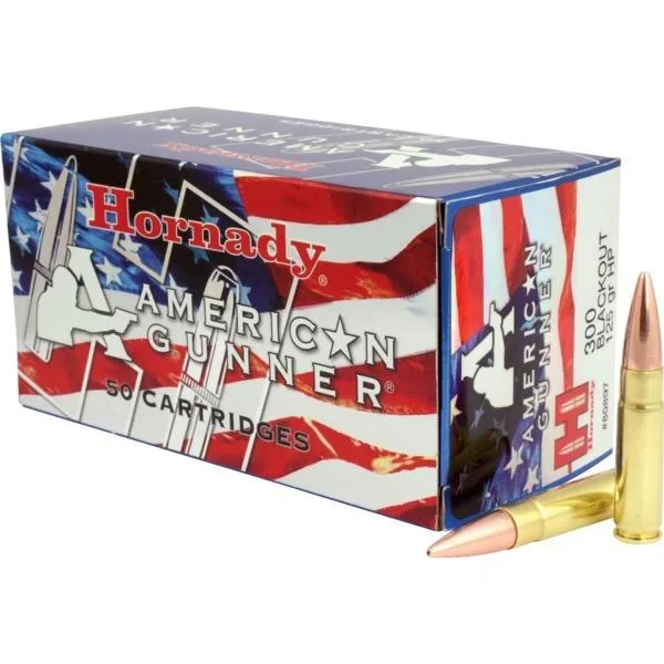 Hornady Mfg Hornady American Gunner Bulk Rifle Ammuntiton .300 AAC Blackout 125 gr HP 50/ct
