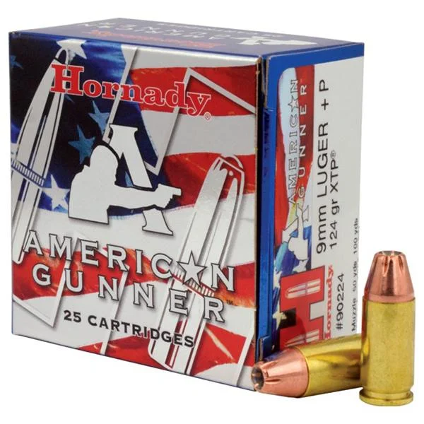 Hornady HRNDY AG 9MM+P 124GR XTP 25/250