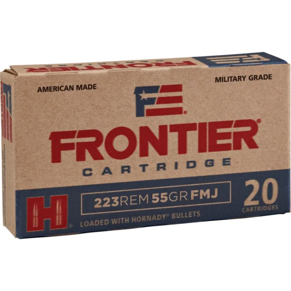 Frontier Cartridge Hornady Frontier Rifle Ammunition .223 Rem 55 gr FMJ 3240 fps 500/ct Case (25-20/ct)