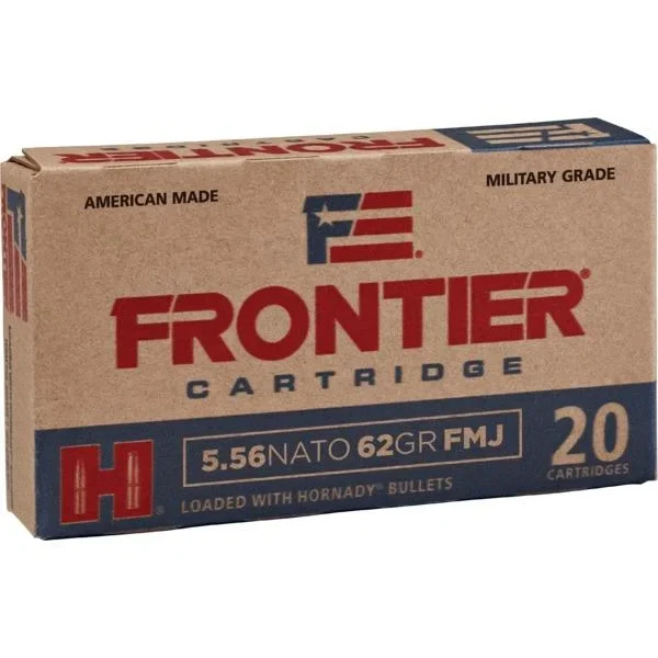 Frontier Cartridge Hornady Frontier Rifle Ammunition 5.56X45 NATO 62 gr FMJ 3060 fps 150/ct (Oriented)