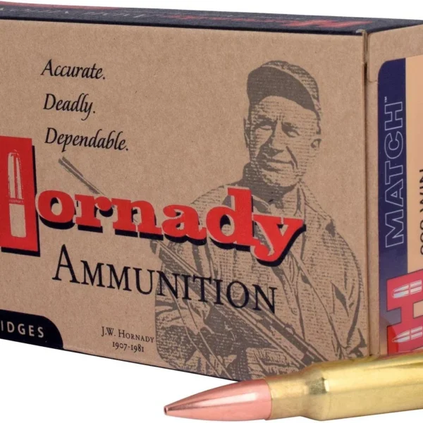 Hornady Mfg Hornady Match Rifle Ammunition .308 Win 168 gr BTHP MATCH 50 rd