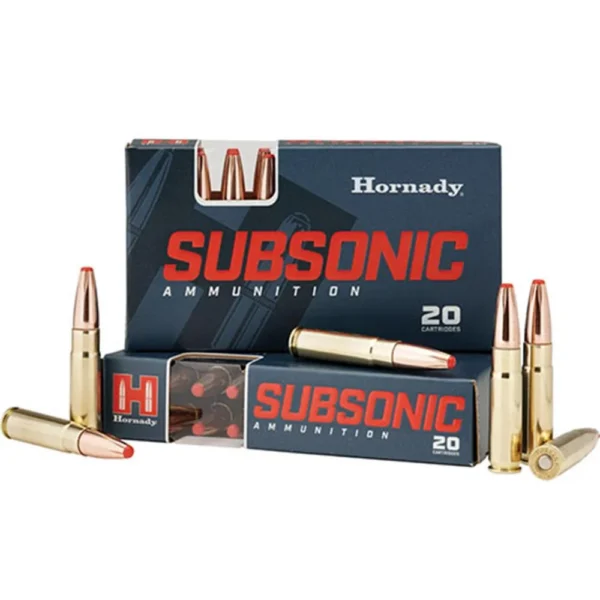 Hornady Mfg Hornady Subsonic Ammunition .300 BLACKOUT 190 gr SUB-X 1050 fps 20/ct