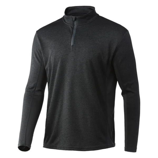 Marolina DBA HUK Huk Coldfront 1/4 Zip Long Sleeve Shirt Volcanic Ash Heather S
