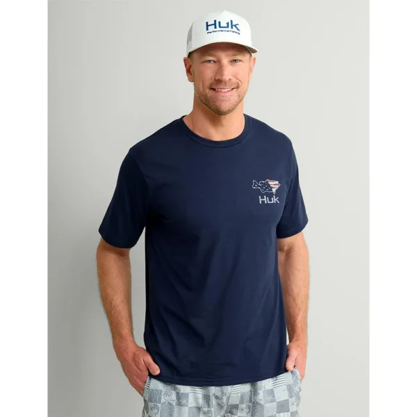 Marolina DBA HUK Huk Fish Flag Short Sleeve Shirt Naval Academy S