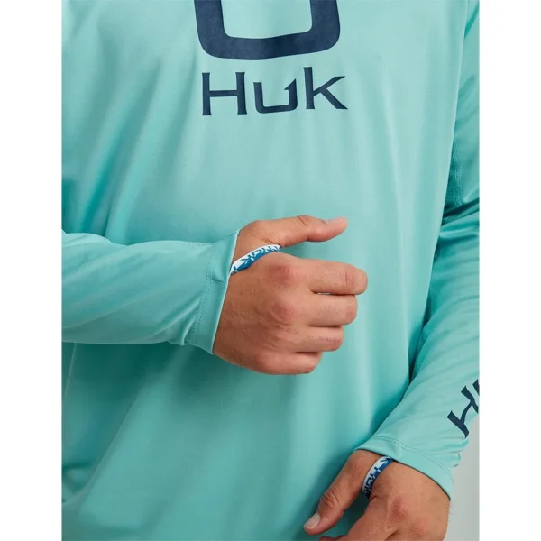 Marolina DBA HUK Huk Icon Crew Long Sleeve Shirt Marine Blue 2XL