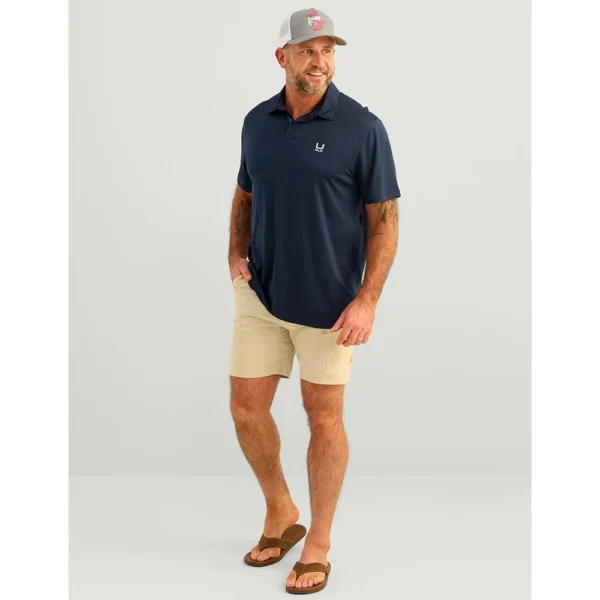 Marolina DBA HUK Huk Icon Polo Short Sleeve Shirt Naval Academy L