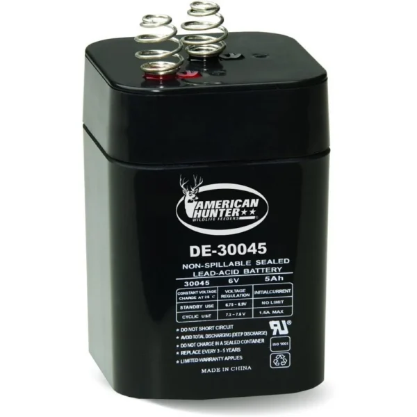 Gsm American Hunter Rechargeable Lantern Battery 6V 5A Spring Top