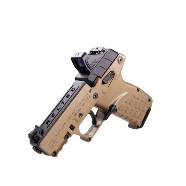 Kel-Tec Cnc Industries Inc. Kel-Tec P17 Handgun .22 LR 16rd Magazines (3) 3.8" 1/2x28 Threaded Barrel Tan with Optic &