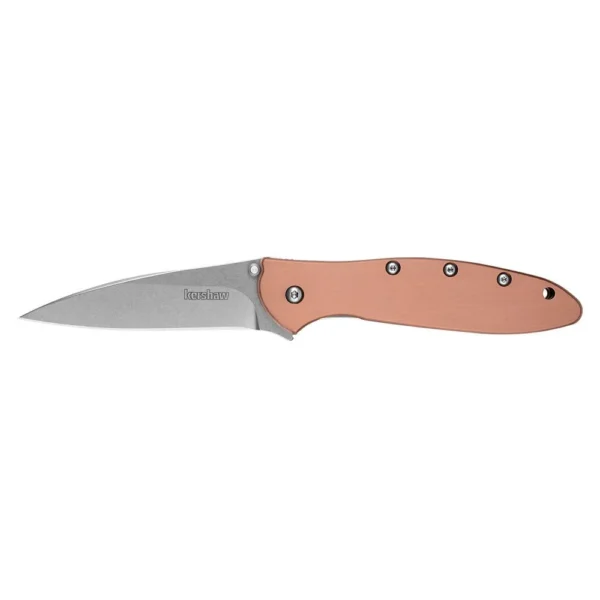 Kershaw Knives Kershaw Leek Folding Knife 3" Drop Point Blade Copper