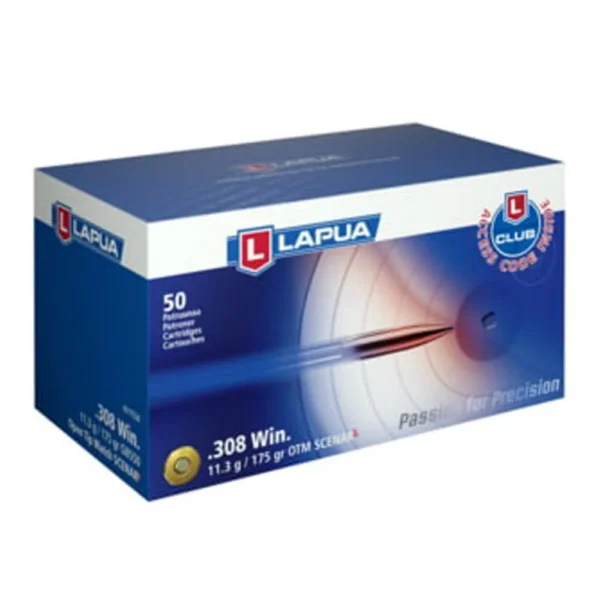 Lapua Ammunition Lapua Rifle Ammo 308 Winchester 175gr Scenar-L OTM bx/50