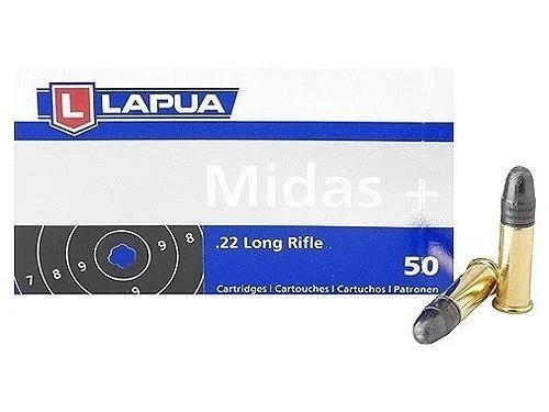 Lapua Ammunition Lapua Midas+ Rimfire Ammunition .22 LR 40 gr LRN 1073 fps 50/ct
