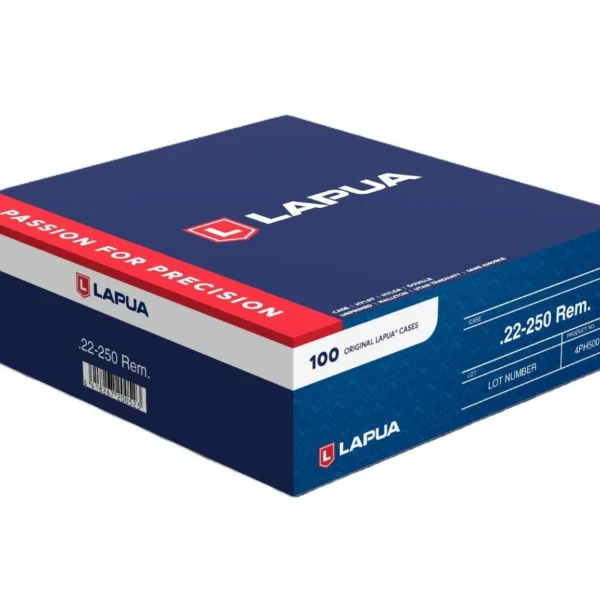Lapua Ammunition Lapua Unprimed Brass Rifle Cartridge Cases .22-250 Rem 100/ct