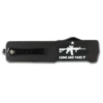 Templar Knife Large Come And Take It AR OTF Knife 3-1/2" Serrated Dagger Black - alternate view 2