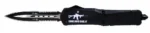 Templar Knife Large Come And Take It AR OTF Knife 3-1/2" Serrated Dagger Black