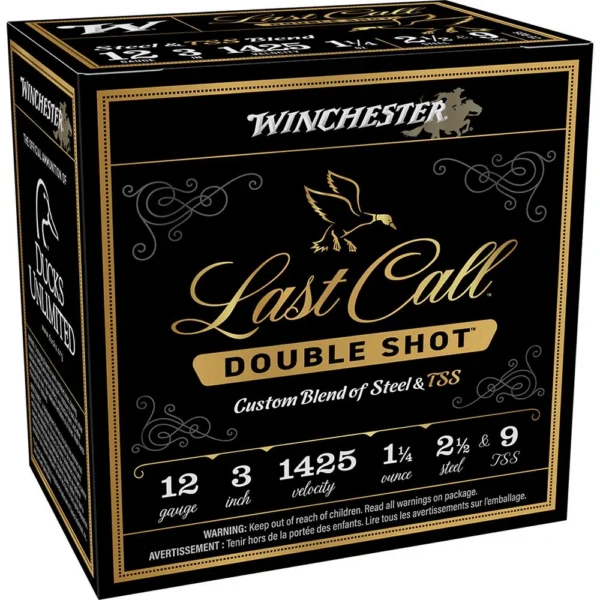 Winchester Ammunition Winchester Last Call Double Shot Shotshells 12 ga 3" 1-1/4 oz 1425 fps #2.5 Shot 25/rd