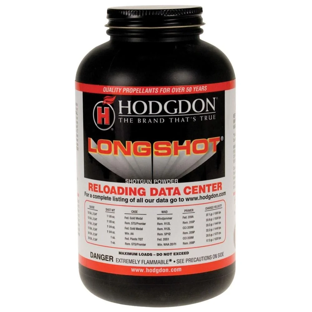 longshot-spherical-shotshell-handgun-powder-primary-1 Hodgdon Powder Company Inc. Hodgdon LONGSHOT Spherical Shotshell & Handgun Powder 1 lb