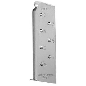 Chip Mccormick Custom Llc Chip McCormick Shooting Star M1911 Magazine w Pad .45 ACP Stainless Steel 8/rd
