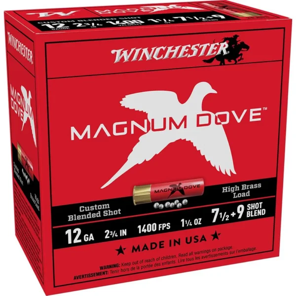 Winchester Ammunition Winchester Magnum Dove Shotshells 12 ga 2-3/4" 1-1/4 oz 1400 fps #7.5 & #9 25/rds