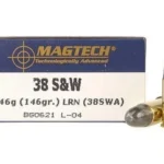 Magtech Ammunition CompanyInc MagTech Handgun Ammunition .38 S&W 146 gr LRN 686 fps 50/ct