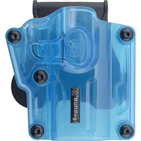 Bulldog Cases Bulldog Max Multi-Fit Polymer Holster w/ Paddle-Transparent Blue RH