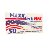 Grasso Holdings Inc. / Tulammo Maxxtech NFR Steel Case Rifle Ammunition 7.62x39mm 123gr FMJ 2330 fps 50/ct
