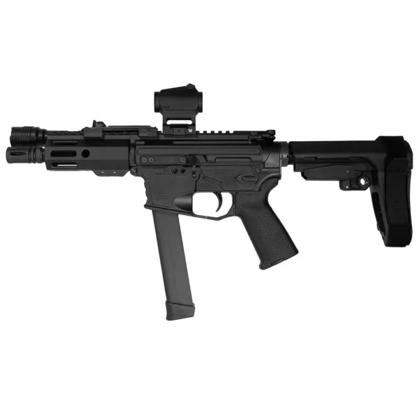 Shark Coast Tactical "Midnight" Pistol Bundle 9mm Luger 33rd Glock Style Magazine 5'' Threaded Barrel Vortex Red