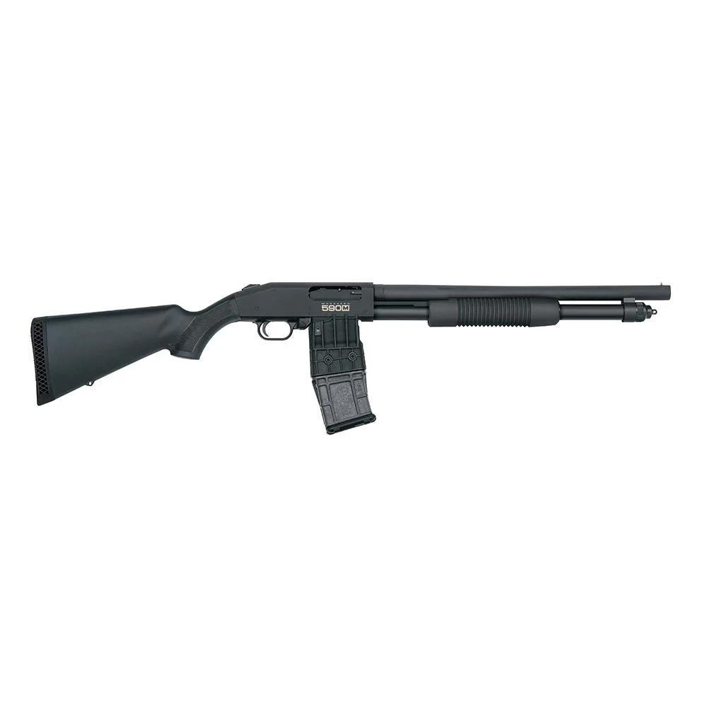 mossberg-590m-mag-fed-shotgun-primary Mossberg 590M Mag-Fed Shotgun 12 ga 2.75" Chamber 10rd Magazine 18.5" Barrel Black