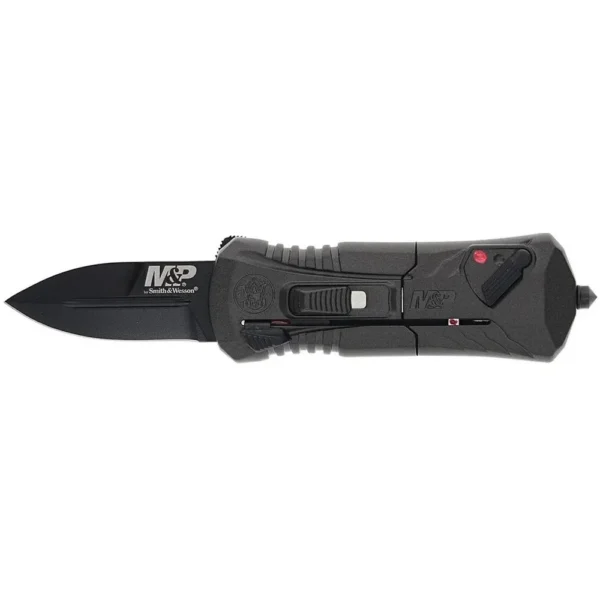 Battenfeld Knives Smith & Wesson M&P Compact OTF Folding Knife 1-9/10" Spear Point Blade Grey