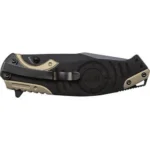 Battenfeld Knives Smith & Wesson M&P Drop Point Folding Knife Liner Lock 3 1/2" Blade Black and Tan