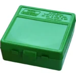 Mtm Molded Products Company MTM P-100-3 Ammo Box 100 Rounds Flip-Top 38 - 357 Green