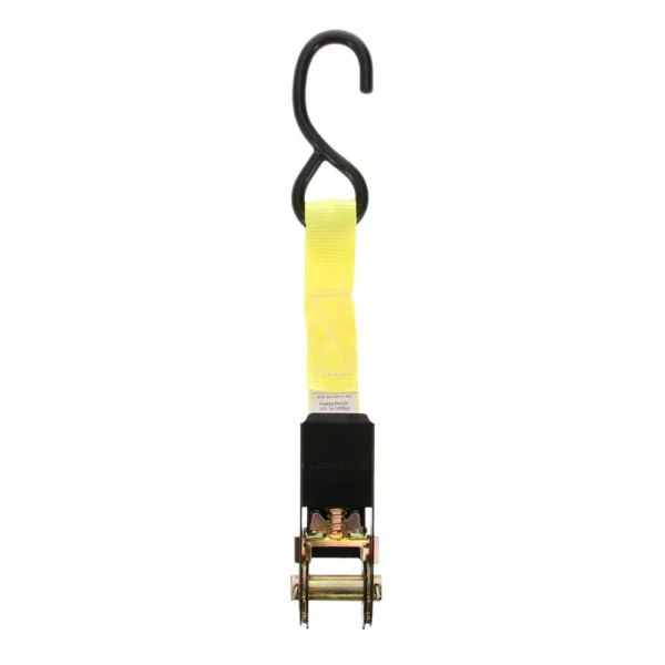 Gsm Muddy Ratchet Straps 1" x 10 ft High-Vis Yellow 4/ct