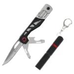 Battenfeld Knives Smith & Wesson Multitool Folding Knife 3" Drop Point Blade Black with Light