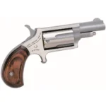 North American Arms NAA 22M Mini Revolver Handgun .22 Magnum 5rd Capacity 1.625" Barrel Silver with Wood Grip