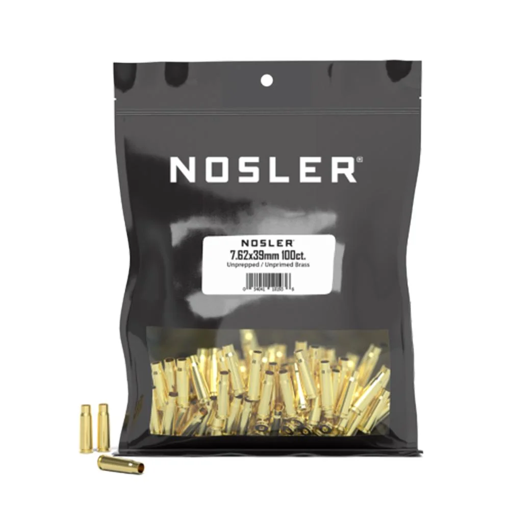 nosler-7-62x39mm-unprimed-unprepped-brass-bulk-100ct-primary Nosler Bullets Inc. Nosler Unprimed Unprepped Brass Rifle Cartridge Cases 7.62X39 NOS HS 100/ct (BULK)