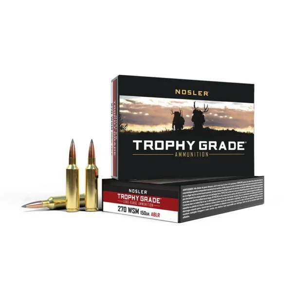 Nosler Bullets Inc. Nosler Accubond Long Range Trophy Grade Rifle Ammunition 270 WSM 150 gr PT 3050 fps 20/ct