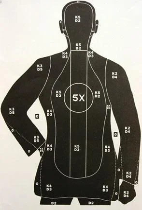 Speedwell Targets Speedwell Police Qualification Silhouette New Standard 5 X Ring - 200/Pack -27" X 38"