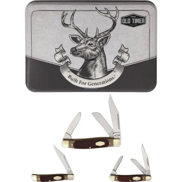 Battenfeld Knives Old Timer Folding Knife Set with Tin