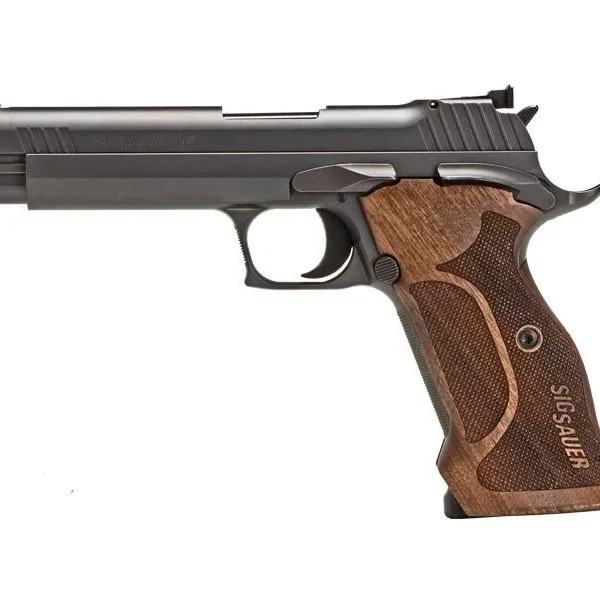 Sig Sauer P210 9MM 5IN TARGET BLK SAO ADJUSTABLE SIGHTS WALNUT GRIP (2) 8RD STEEL MAG