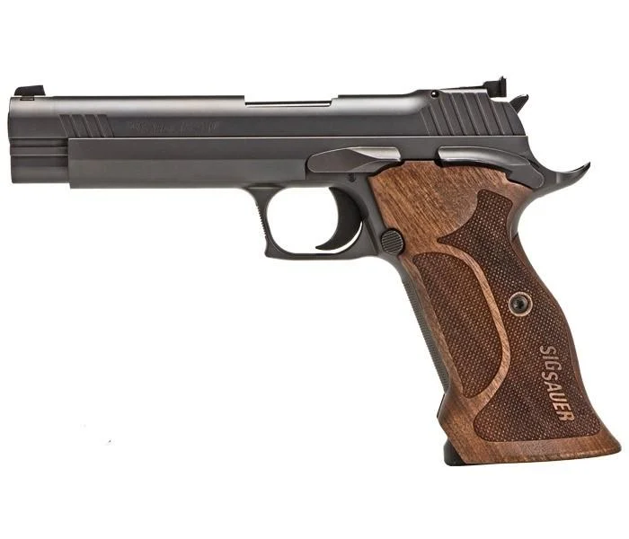 p210-target-9mm-precision-handgun-primary Sig Sauer P210 9MM 5IN TARGET BLK SAO ADJUSTABLE SIGHTS WALNUT GRIP (2) 8RD STEEL MAG